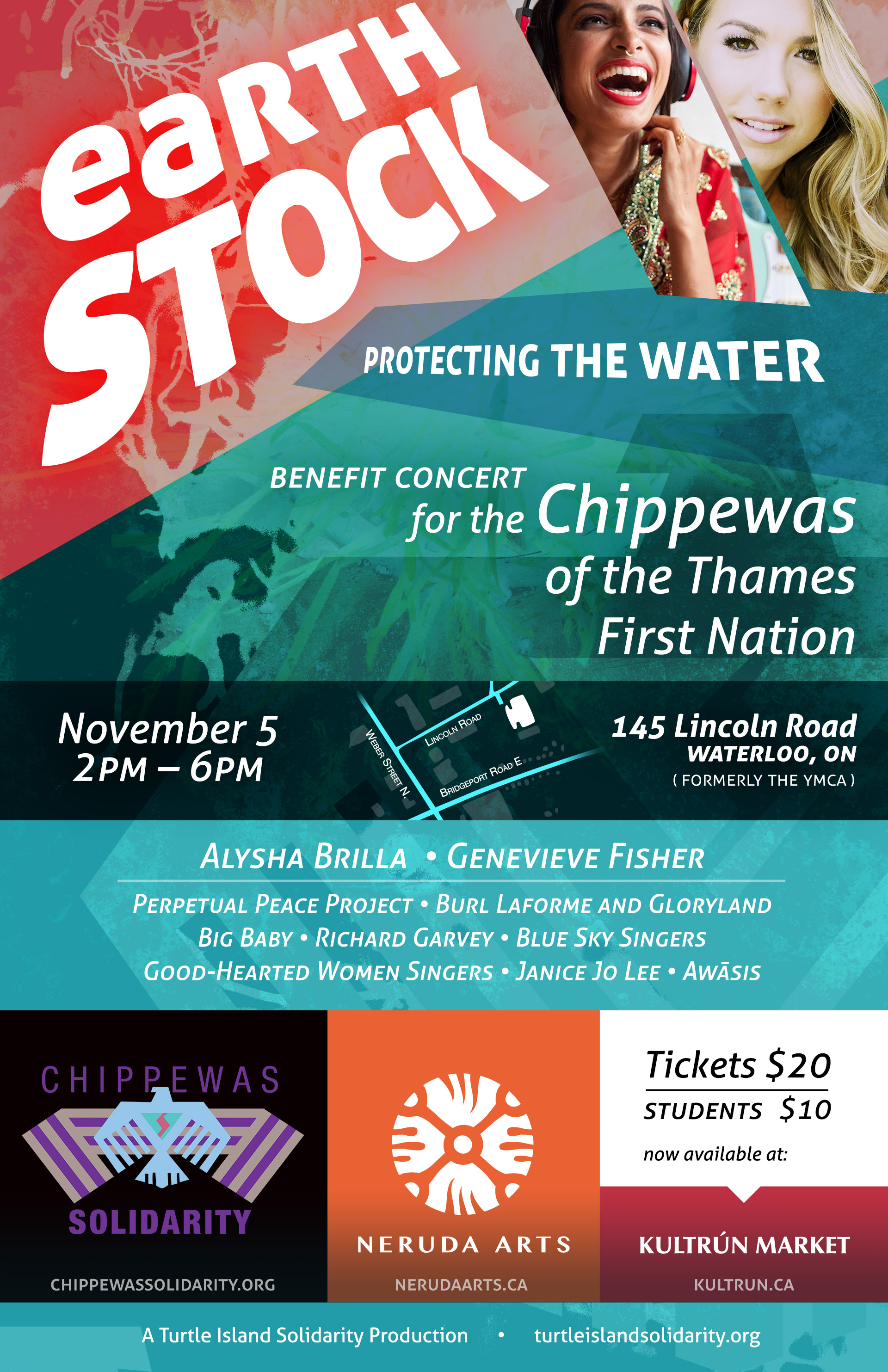 Poster for benefit concert for Chippewas of the Thames First Nation