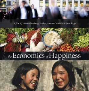 Promotional poster for the documentary The Economics of Happiness